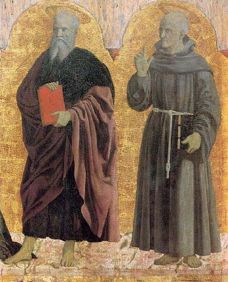 Piero della Francesca Polyptych of the Misericordia: Sts Andrew and Bernardino oil painting image